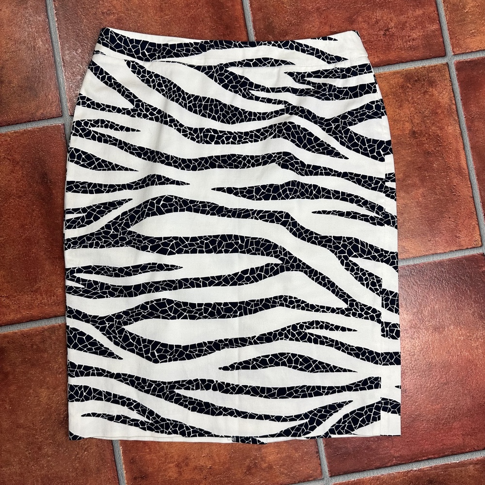 Sandro Paris Zebra Print Knee Length Pencil Skirt Size 8